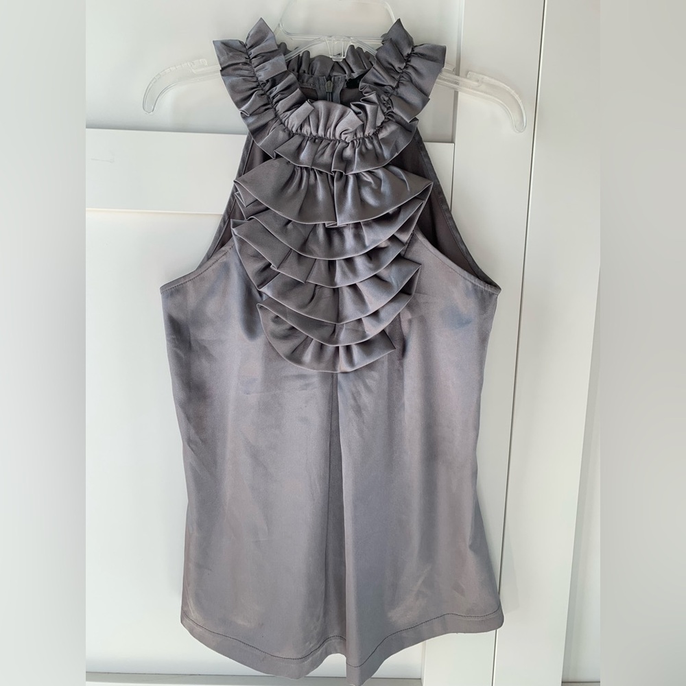 Ruffled Satin Shirt